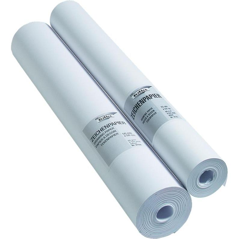 Folia, Bastelpapier, Skizzenrolle 80 g/qm, 50,0 cm x 50,0 m (80 g/m², 1 x)