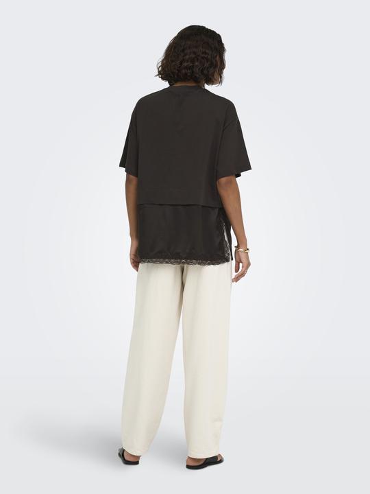 Actual product image Only Onlmexa S/S Tee Lace Top Wvn (S)