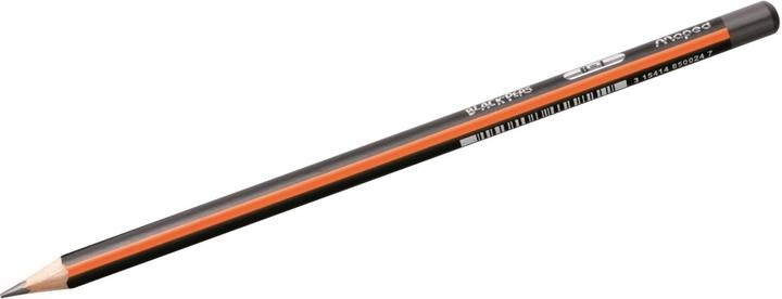 Actual product image Maped M850024 Black'Peps pencils, B, 12 pieces, black/orange (2.20 mm, B, 12x)