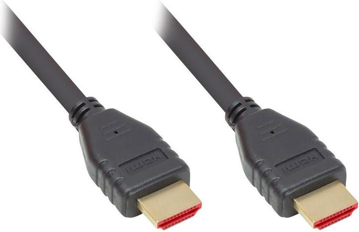 Actual product image Good Connections Ultra-High-Speed HDMI 2.1 cable, 8K UHD-2 / 4K UHD, gold-plated contacts, CU, black, 3m, Good Conn (3 m, HDMI)