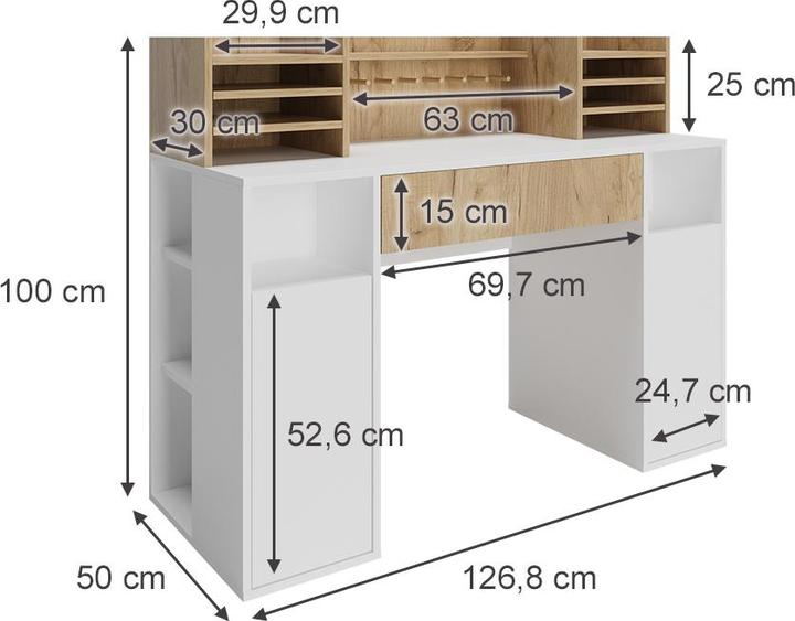 Image du produit Vicco Schreibtisch (126.80 x 50 x 100 cm)