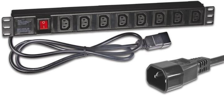 Image du produit Wirewin Bloc multiprise 19" 1U avec 8x IEC60320/C13- prises femelles.