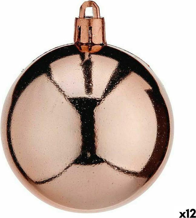 Krist+ Weihnachtskugeln-Set Kupfer Kunststoff 5 x 6 x 5 cm (12 Stück) (12-part)