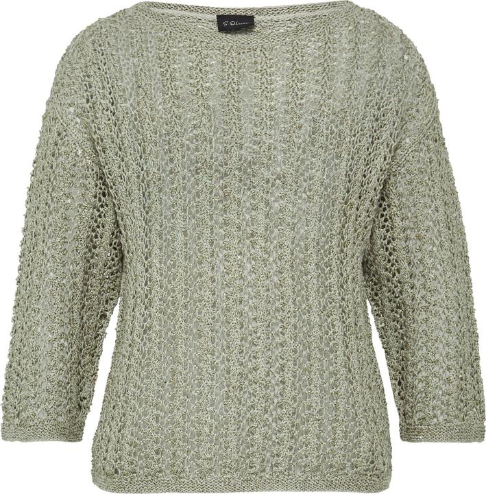 Produktbild s.Oliver Strickpullover Semitransparenter Pullover aus Ajourstrick mit Pailletten (L)