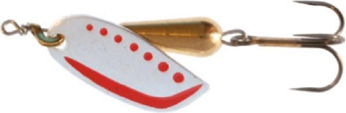 Silver with red dots