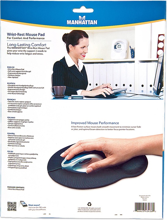 Image du produit Manhattan Tapis de souris ergonomique (S)