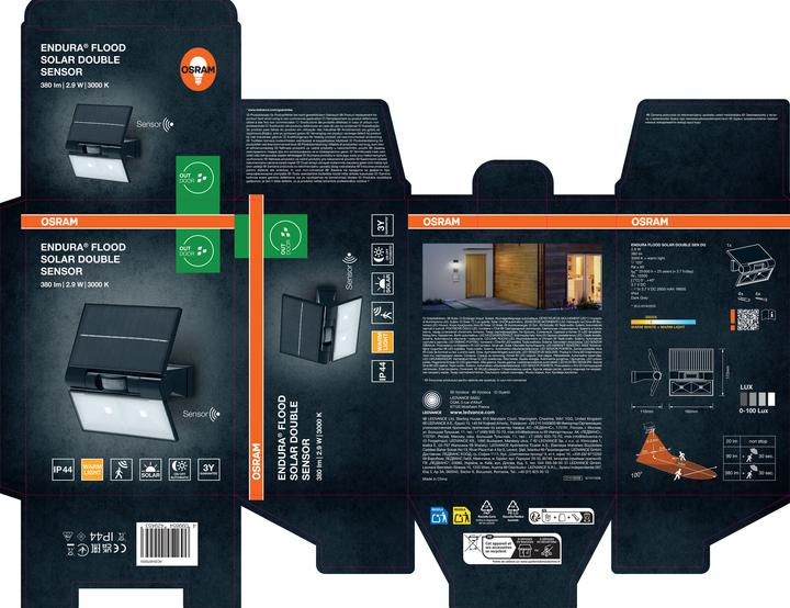 Actual product image Osram Endura Style Solar Double (380 lm, IP44)