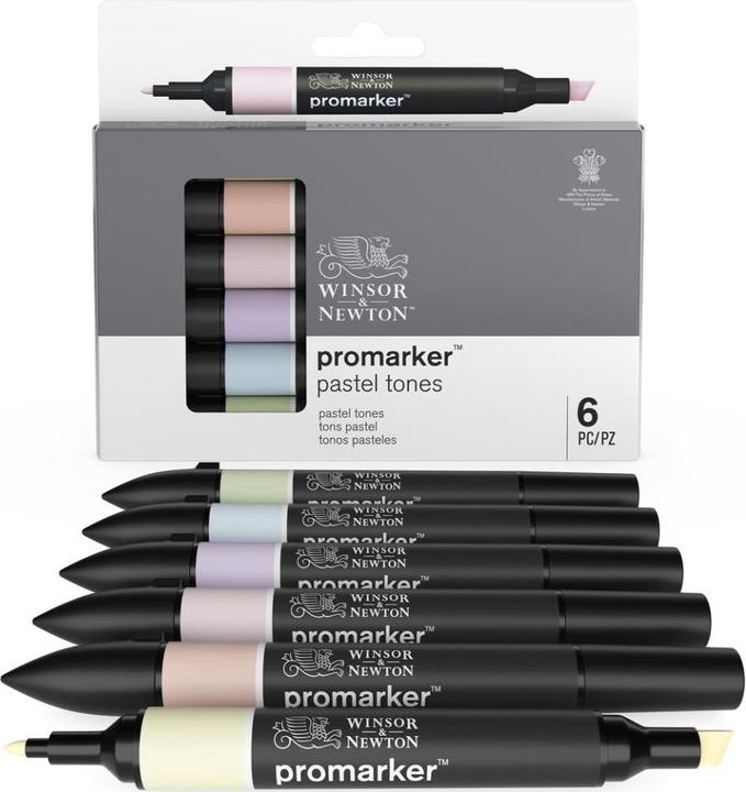 Actual product image Winsor & Newton 0290113 ProMarker, Professional Layout Marker - 2 tips, fine and wide for Zeic (6 x)