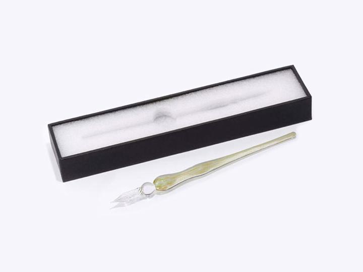 Image du produit Guitar Porte-plume Plume en verre 17cm (Or, 1 x)