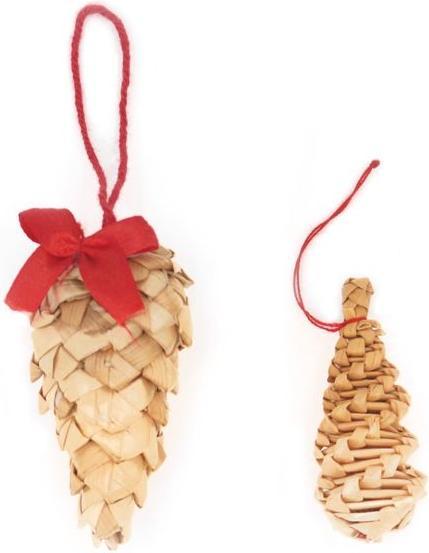 Produktbild Hermex Strohschmuck Strohdeko Strohsterne Strohbaumschmuck Strohengel Set