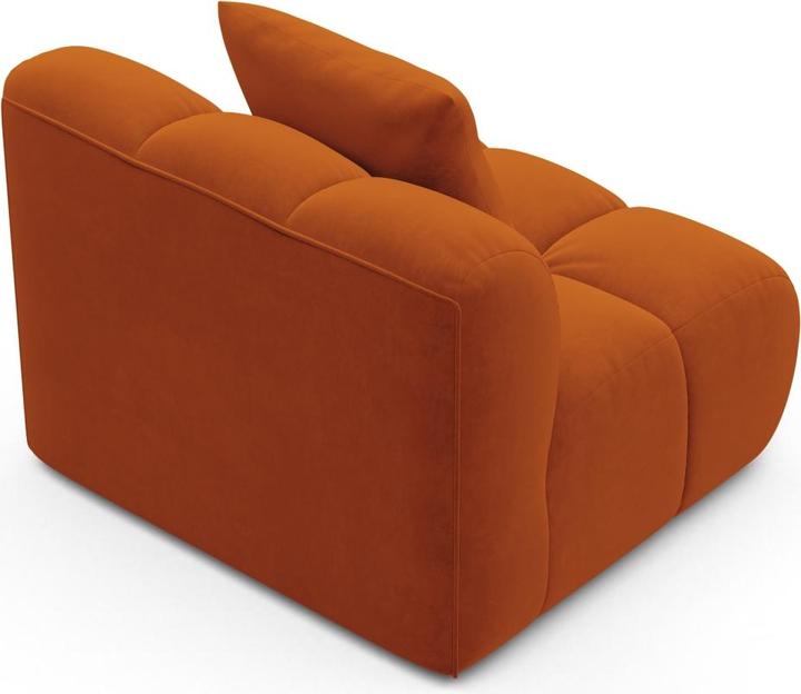 Actual product image Maison Heritage Velvet Modul Armless, "Arden", 1 Seat, Terracotta, 90x94x70 Made in Europe (3-seater)
