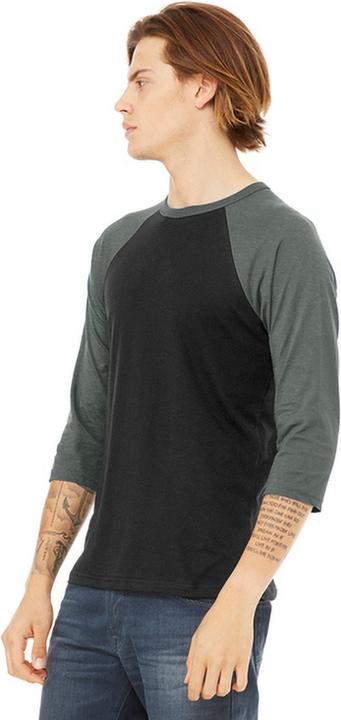 Image du produit Bella Canvas T-shirt baseball en toile 34 manches (XL)