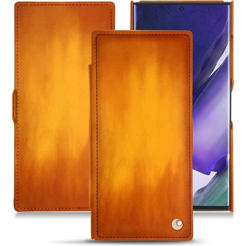 Noreve Lederschutzhülle horizontal (Samsung Galaxy Note 20 Ultra), Smartphone Hülle, Orange