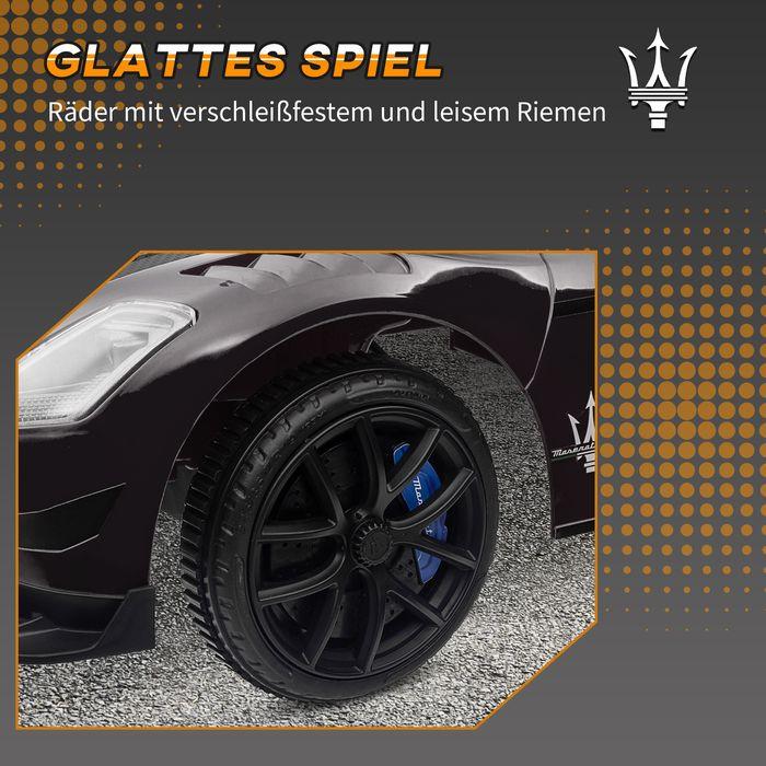 Produktbild Swisshandel24 Rutschauto, Bobby Car mit Stauraum, Hupe und Musik Schwarz 65 x 29 x 37 cm