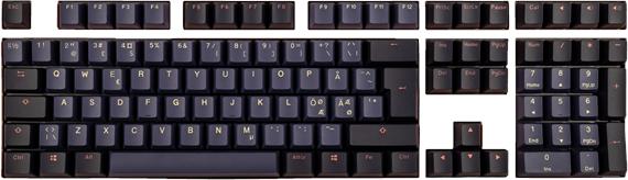 Ducky Cosmic Keycap Set - double shot PBT - blue & black - Keycaps - Nordisk - Blå