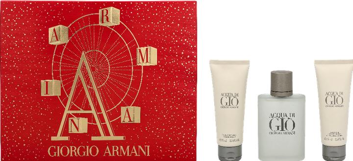 Actual product image Giorgio Armani Acqua di Gio Homme Eau de Toilette 100ml+Shower Gel 75ml+Balm 75ml Set (Fragrance set)