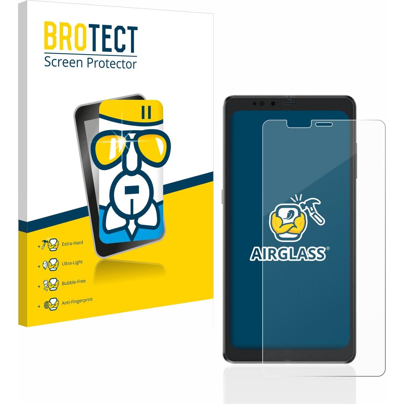 BROTECT AirGlass Panzerglasfolie (1 Stück, Oppo A9), Smartphone Schutzfolie, Transparent