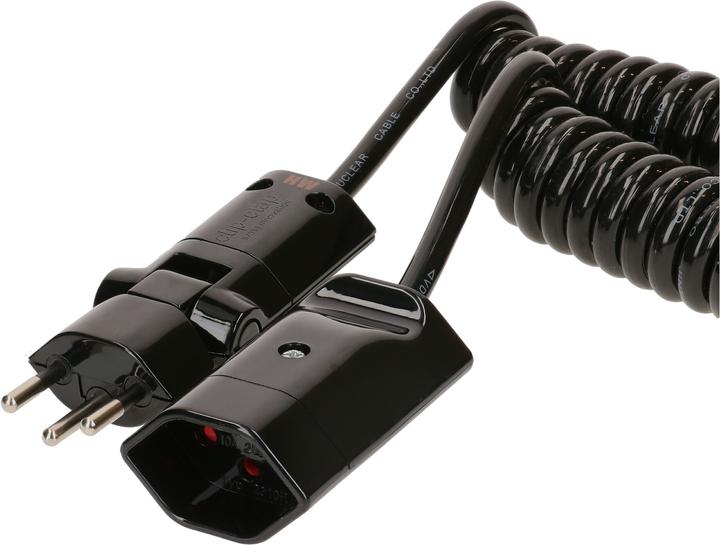 Actual product image Max Hauri Extension cable 4 m T13 - T12 ClipClap, black (4 m, Type 13)