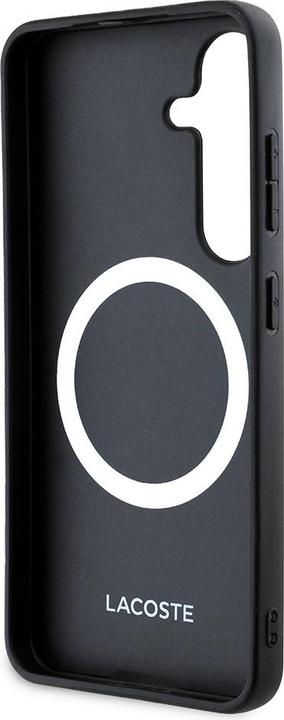 Actual product image Lacoste Case Iconic Petit Pique Woven Logo MagSafe to Samsung Galaxy S25 green (Samsung Galaxy S25)
