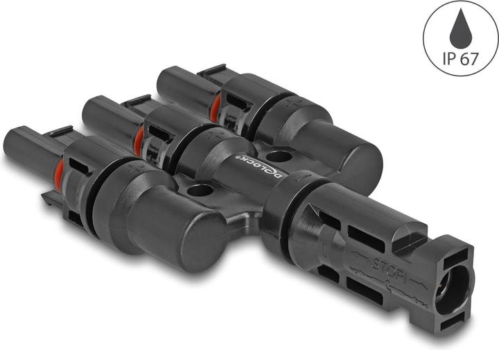 Actual product image Delock DL4 Solar Connector 1x male to 3x female, IP67 (Solar connector)