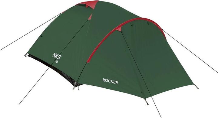 Produktbild Nils Nc6013 Grüner Und Roter Rocker Camp Campingzelt (Kuppelzelt, 4.20 kg, 3 Personen)