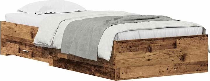 Image du produit vidaXL Cadre de lit en vieux bois 90x200 cm bois d'ingénierie (90 x 200 cm)