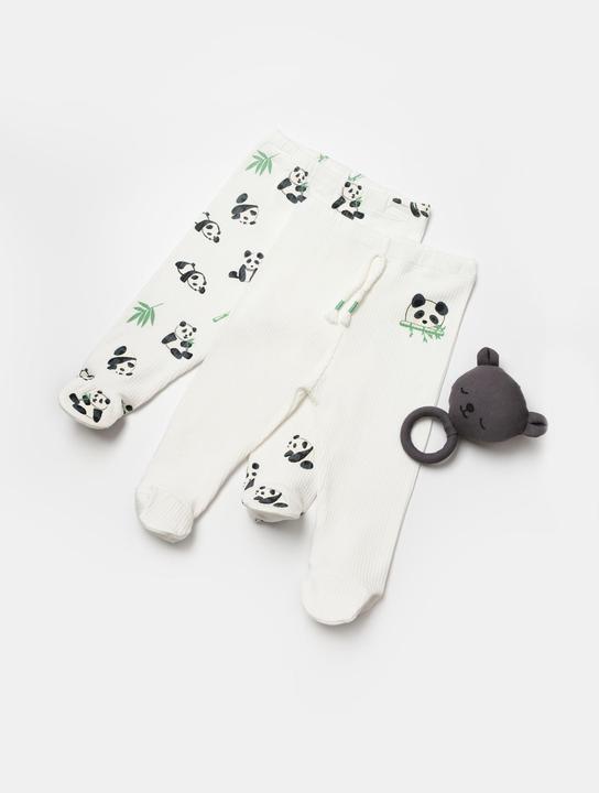 Produktbild BabyCosy Strickhose mit Fuss, 2 Pack (68)