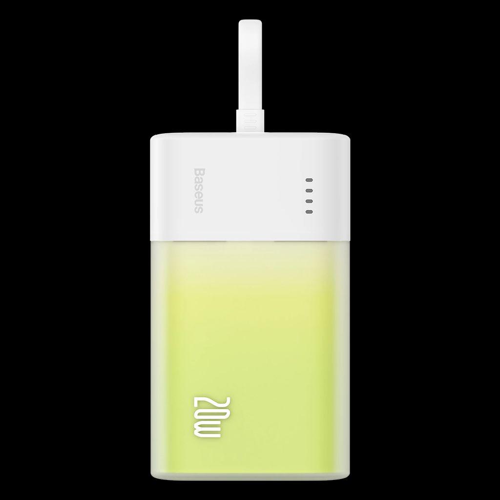Baseus Popsicle 5200mAh 20W Powerbank with Built-in Lightning Cable (+ White Simple USB-C - U (5200 mAh, 20 W), Powerban...