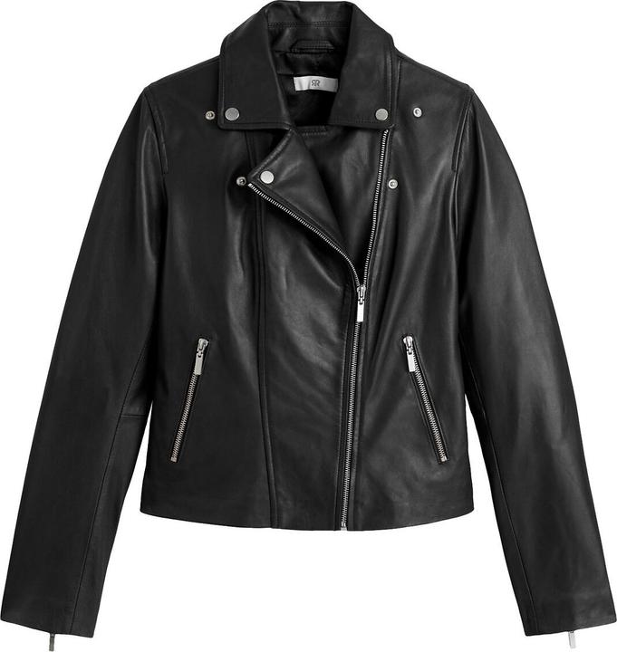 Actual product image La Redoute Collections Biker style leather jacket (44)