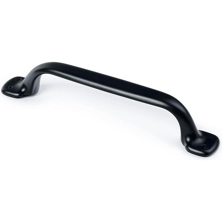 REI, Maniglia per mobile, Furniture pull handle, model 580, made of zamak with matte black finish, 96 mm, blister 4 units