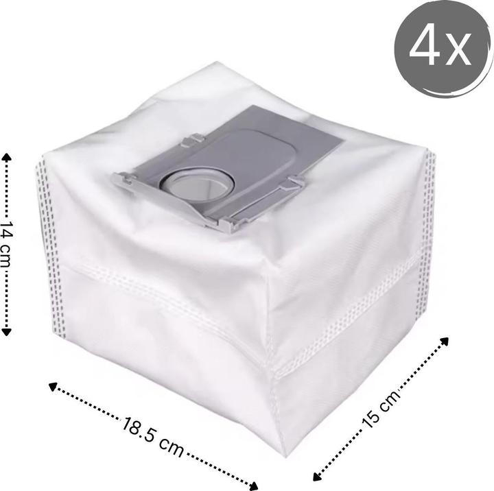 Produktbild Hermex Alternative Staubbeutel zu Roborock Q Revo Q5 Q7 S8 S7 P10 T8 G10 G20 (4 x)