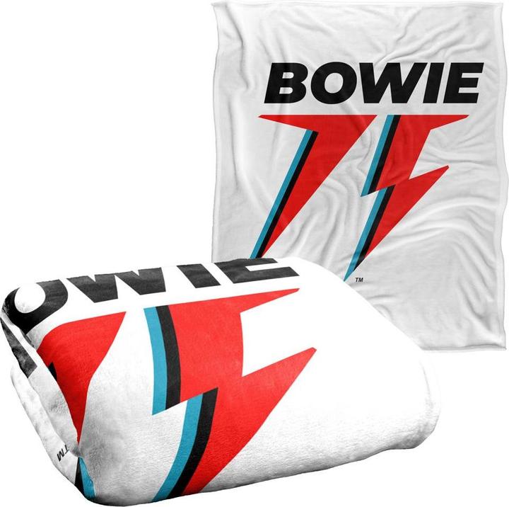 David Bowie 75 Silky Logo Supersoft Blanket (152 x 127 cm)
