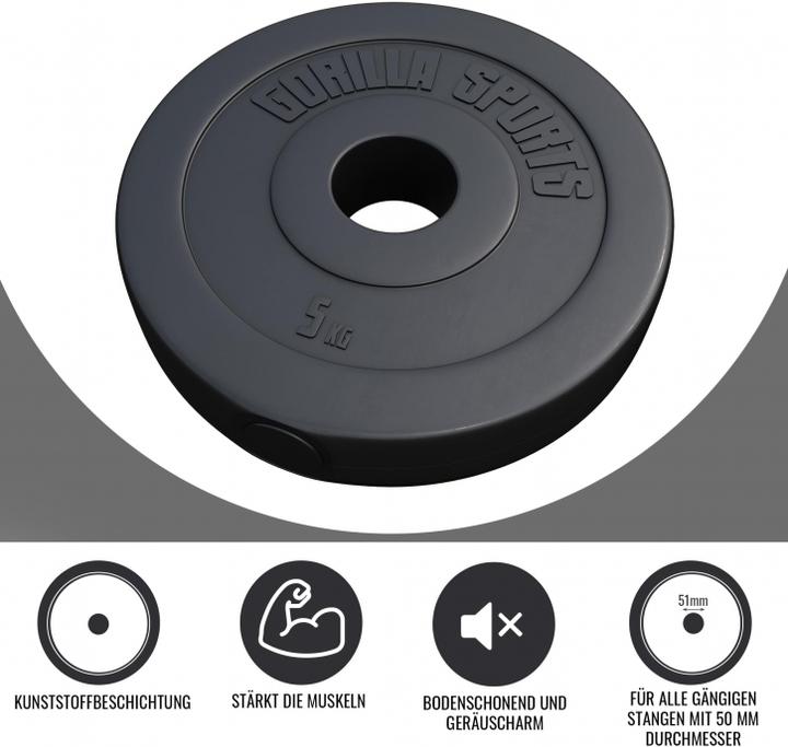Actual product image Gorilla Sports Weight plate set (6 x 5 kg)