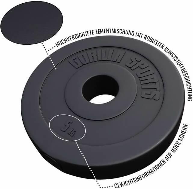 Actual product image Gorilla Sports Weight plate set (6 x 5 kg)