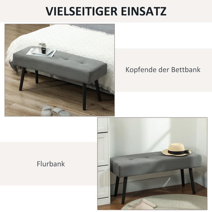 Image du produit Homcom Sitzbank Polyester, Stahl Grau (36 cm)