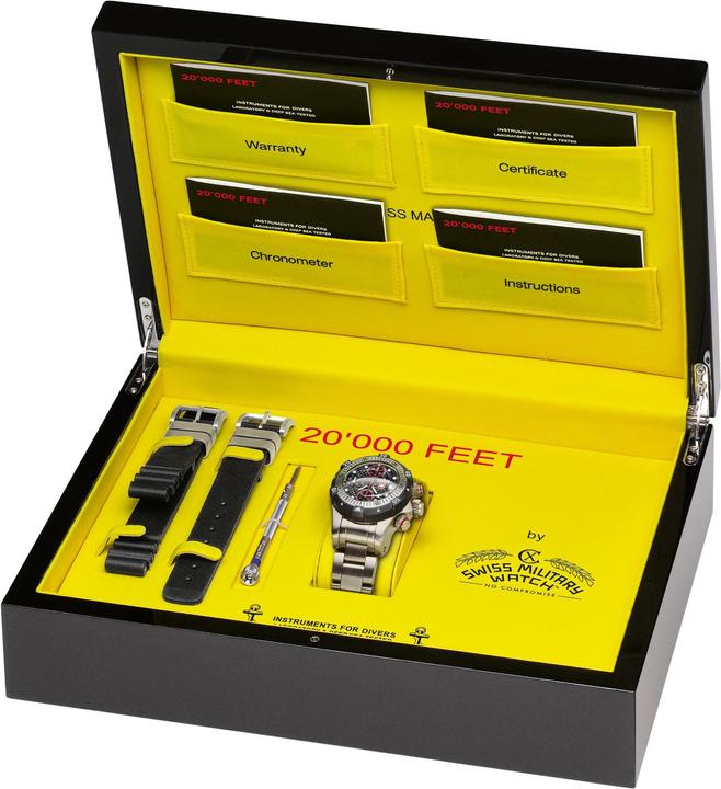 Immagine prodotto Swiss Military 20'000 piedi (Cronografo, Orologio da polso analogico, Fatto in Svizzera, 46 mm)
