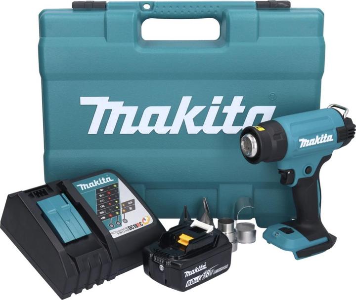 Actual product image Makita DHG 181 RG1K Battery Hot Air Blower 18 V 150 - 550Â°C + 1x Battery 6,0 Ah + Charger + Case