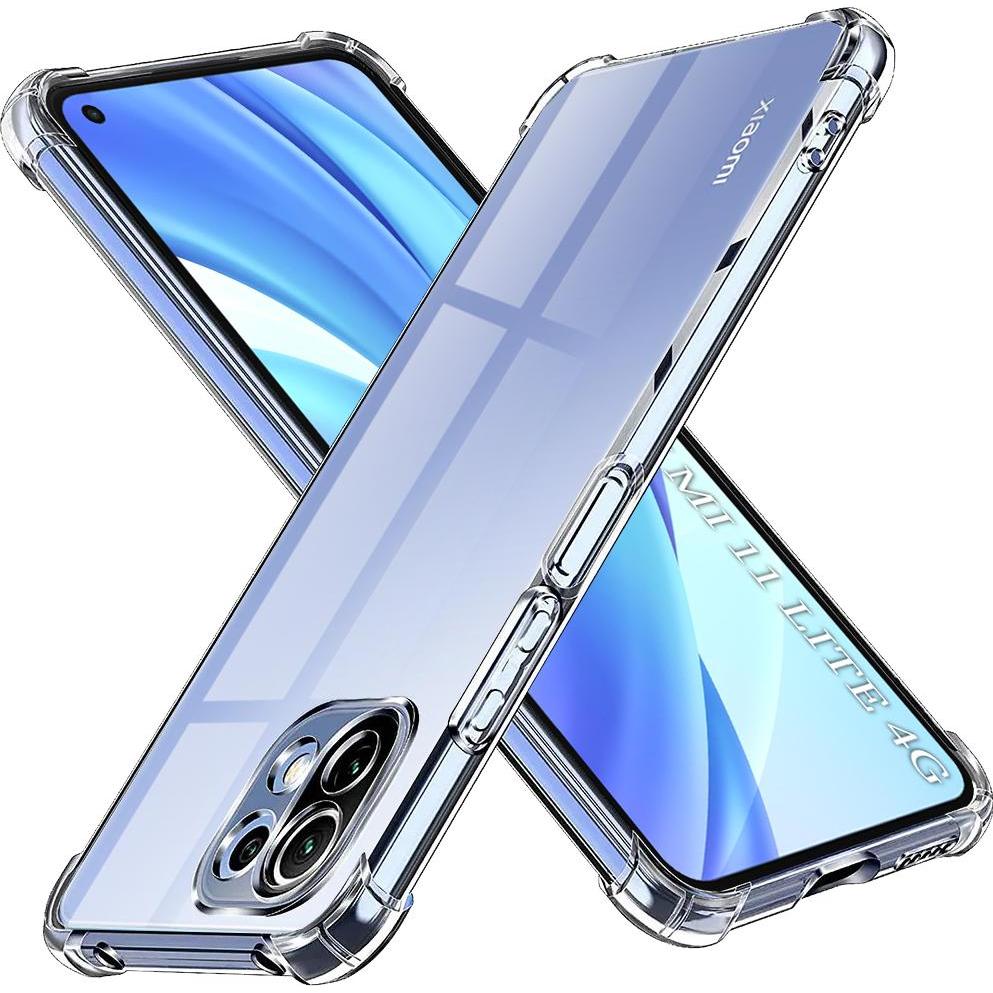 Techsuit - Shockproof Clear Silicone - Xiaomi Mi 11 Lite 4G / Mi 11 Lite 5G / 11 Lite 5G NE - Clear (Xiaomi Mi 11 Lite), Cover smartphone, Trasparente