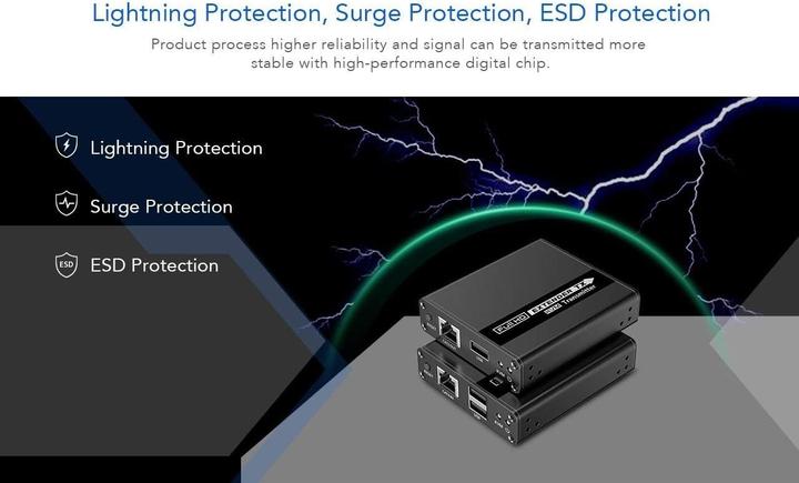 Actual product image PremiumCord HDMI KVM extender FULL HD 1080p na 70m s přenosem USB