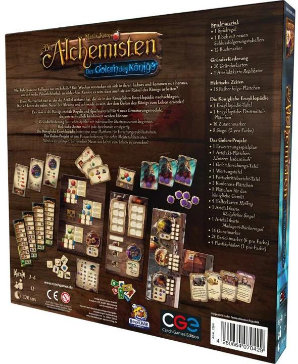 Actual product image Czech games edition Kennerspiel The Alchemists: Golem of the King (German, 2 - 4 Players)