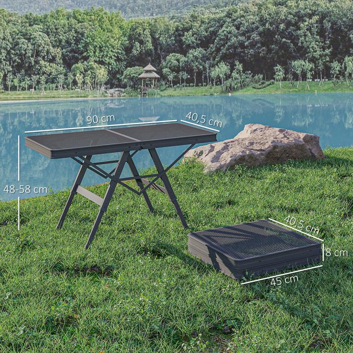 Image du produit Outsunny Campingtisch Metall, Aluminium Schwarz