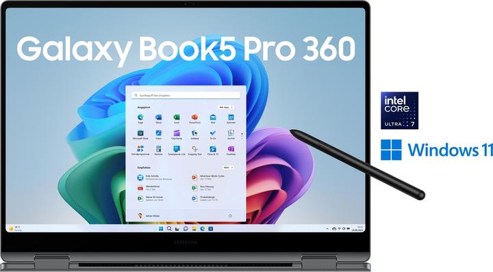 Produktbild Samsung Galaxy Book5 Pro 360 40,6cm (16 ) Ultra 7 32GB 1TB (15.98", 32 GB, 1000 GB, DE)