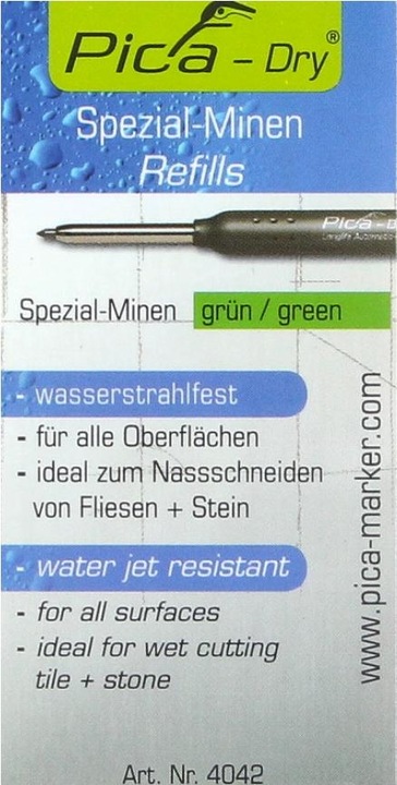 Immagine prodotto Pica Ricariche DRY verde (Mine di ricambio, Verde, 2.80 mm)