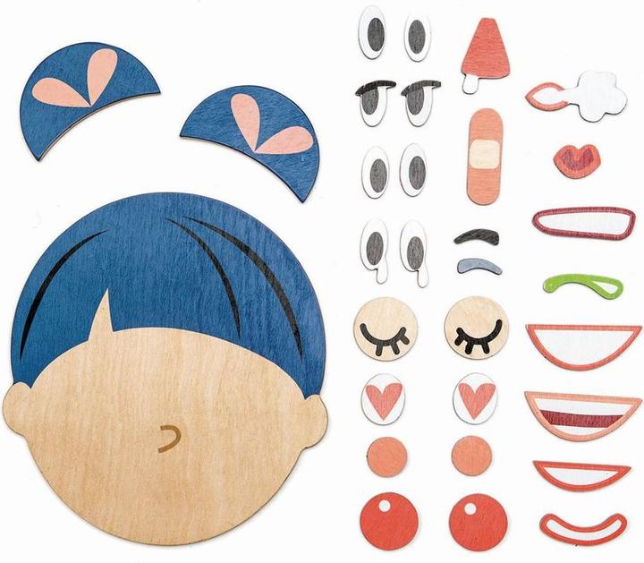 Actual product image Tender Leaf Toys Funny faces (German, English, French, Italian)