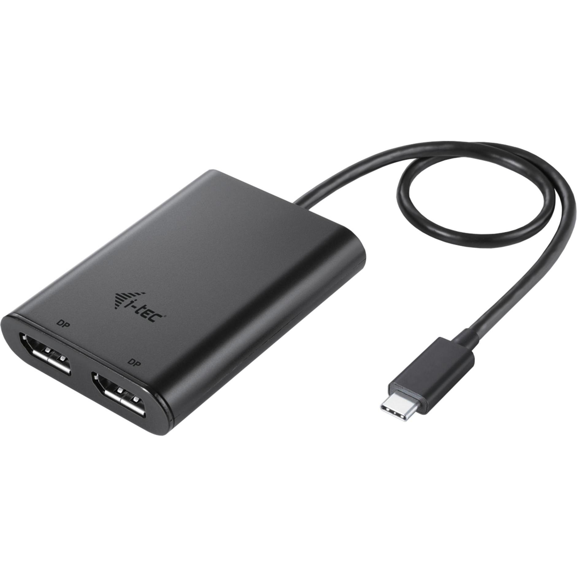 I-Tec USB-C Doppio (USB-C), Docking Station + Hub Usb, Nero