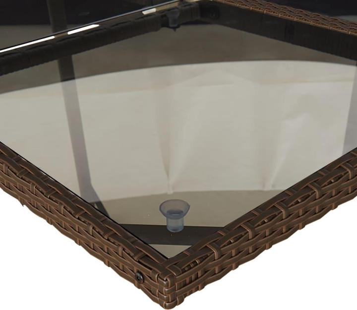 Immagine prodotto VidaXL Mobili da giardino set da pranzo set da giardino gruppo di sedute 13 pezzi in poly rattan marrone (106 cm)