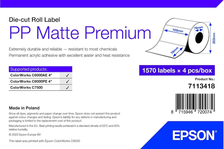 Epson Pp Matte Label Prem Die-Cut