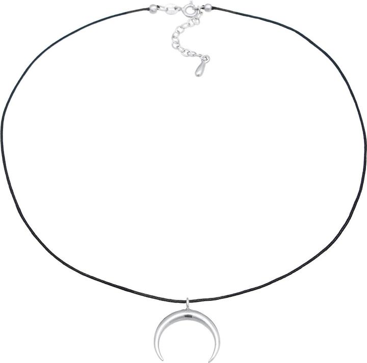 Image du produit Elli Collier Choker Nylon croissant de lune 925 argent (Nylon, Argent sterling 925, Pas de pierres précieuses, 36 cm)