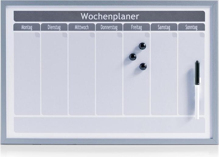 Zeller Present Weekly planner (Weekly planner, Magnet board, Whiteboard, 60 x 40 cm)