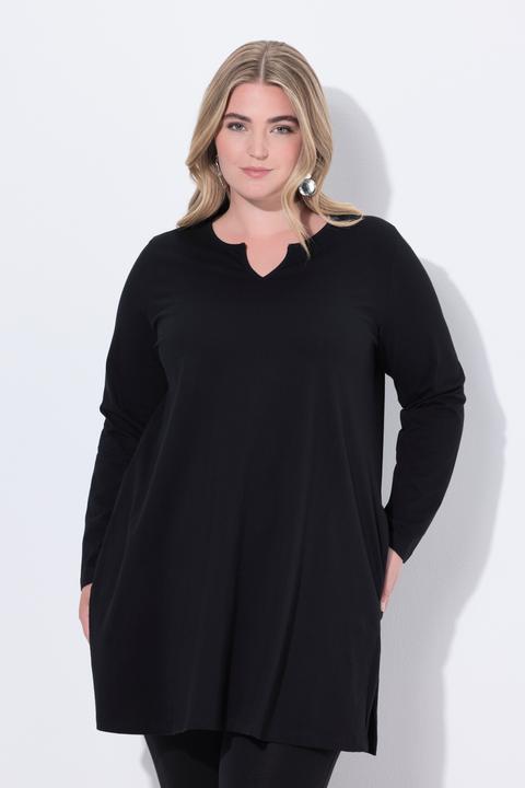 Produktbild Ulla Popken Longshirt, A-Linie, Tunika-Ausschnitt, Langarm (62)